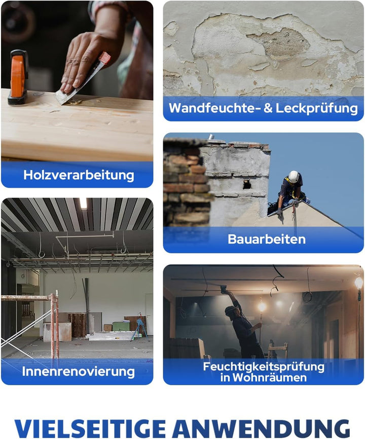 AWT-380 wiederaufladbares Feuchtigkeitsmessgerät Wand, Feuchtigkeitsmesser, Feuchtemessgerät Mauerwe