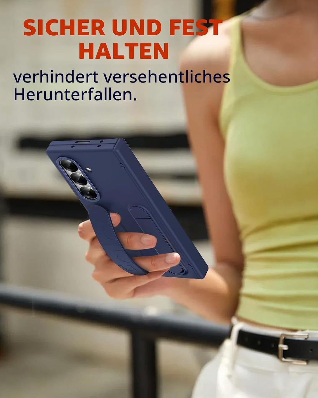 NINKI für Samsung Galaxy Z fold 7 Hülle mit Scharnierschutz, Galaxy fold7 Hülle mit Ständer Samsung
