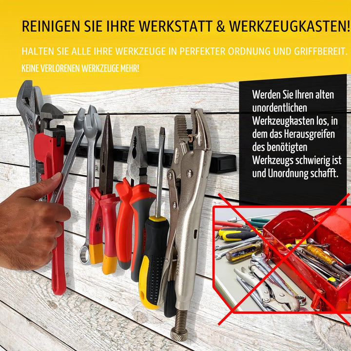 HMmagnets 43 cm Schwerlast-werkzeughalter (Verbesserte Version) - Starke Zugkraft für Handwerkzeuge