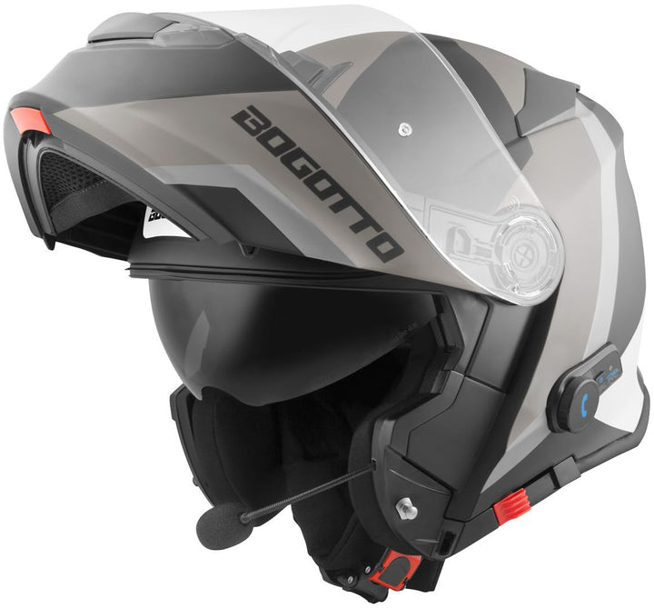 Bogotto V271 BT Zabu Bluetooth Klapphelm XS schwarz/grau, XS schwarz/grau