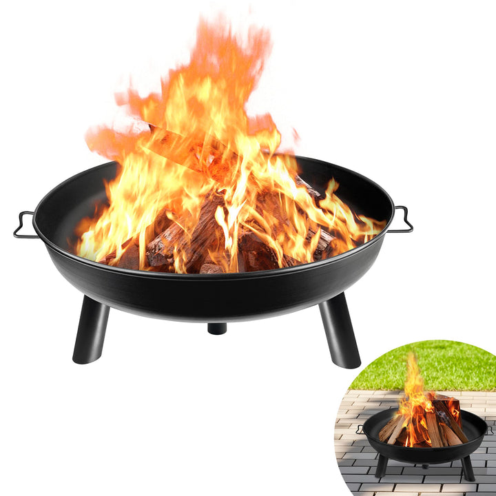 Feuerschale ∅80cm Montierbar Gusseisen-Metall Runde Feuerschalen für den Garten Terrasse feuerkörbe