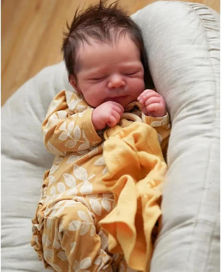Zero pam Reborn Baby Puppe Schwarz - 19 Zoll Lebensechte Babypuppen Mädchen Realistische Newborn Bab