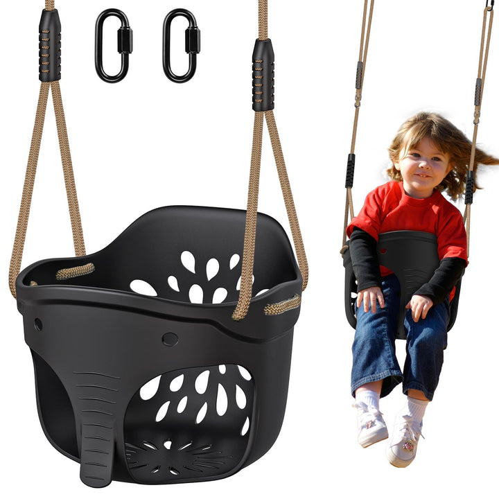 Dolibest Schaukel Kinder, Indoor Outdoor Babyschaukel Weichen Plastik Schaukelsitz Spielplatz Garten