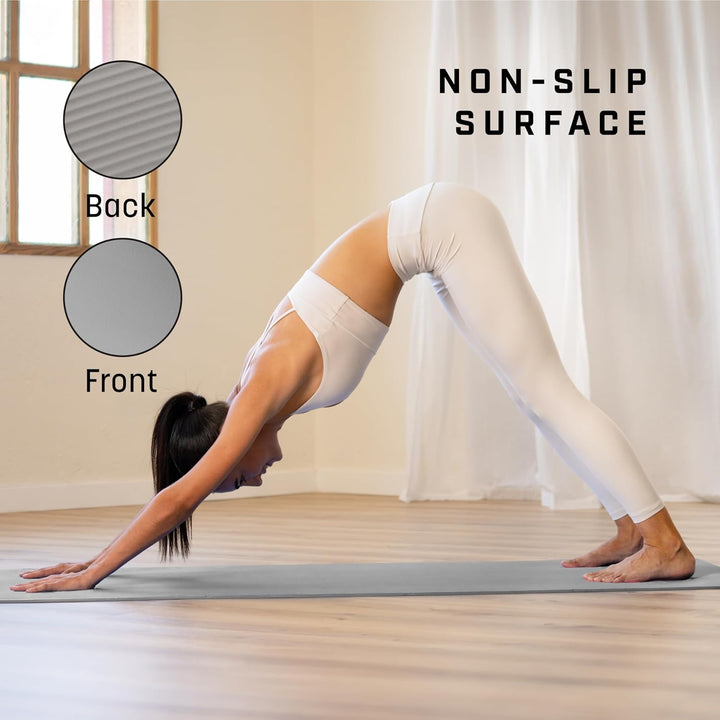 KG Physio Yogamatte Rutschfest und Gepolstert - Yoga Matte mit Tragegurt, Fitnessmatte, Turnmatte, S