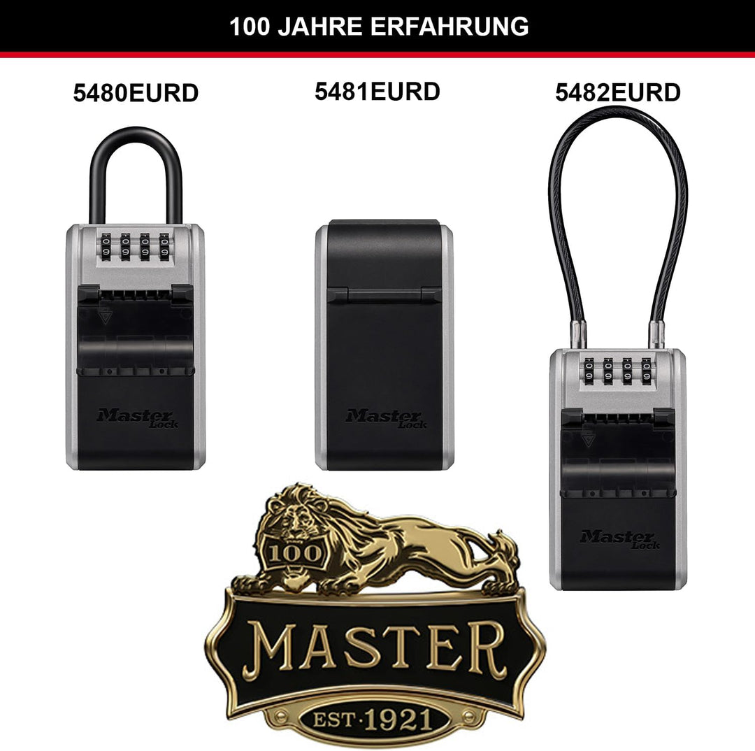 Master Lock Schlüsseltresor mit neuem innovativen Design, Bügel, grossem Fassungsvermögen, hoher Sic