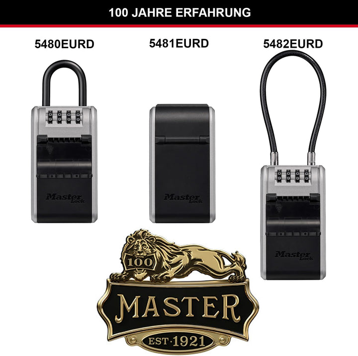Master Lock Schlüsseltresor mit neuem innovativen Design, Bügel, grossem Fassungsvermögen, hoher Sic