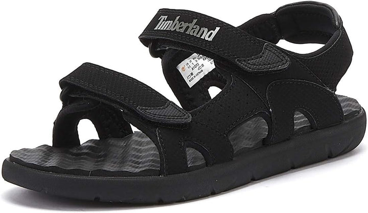 Timberland Unisex Kinder Perkins Row 2-Strap (Youth) Sandalen 23 EU Schwarz Black Xv0, 23 EU Schwarz