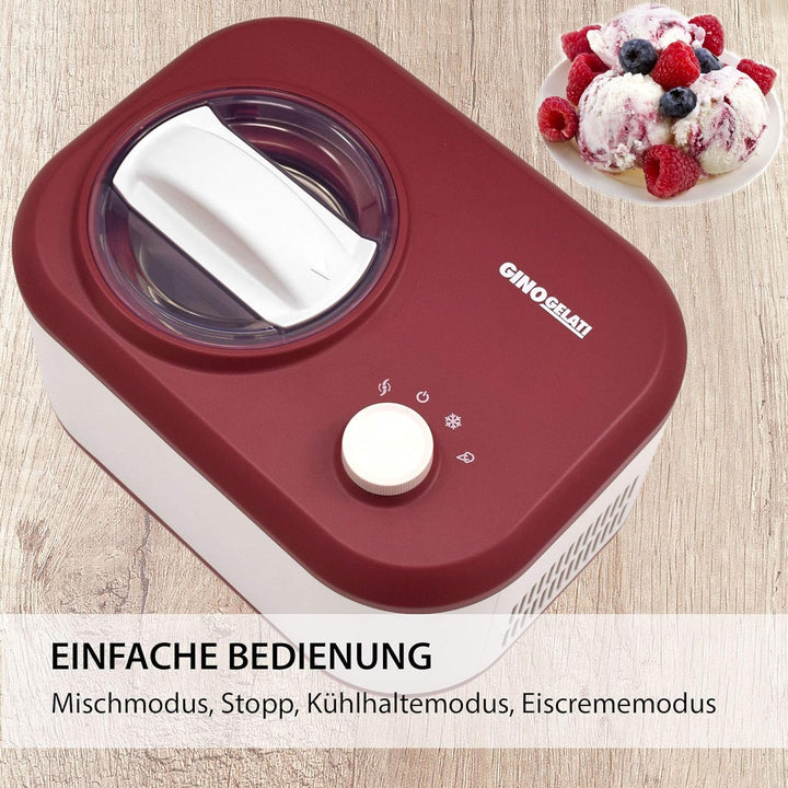 Syntrox Germany Eismaschine Sorbetmaschine mit Kompressor IC 100 Polar