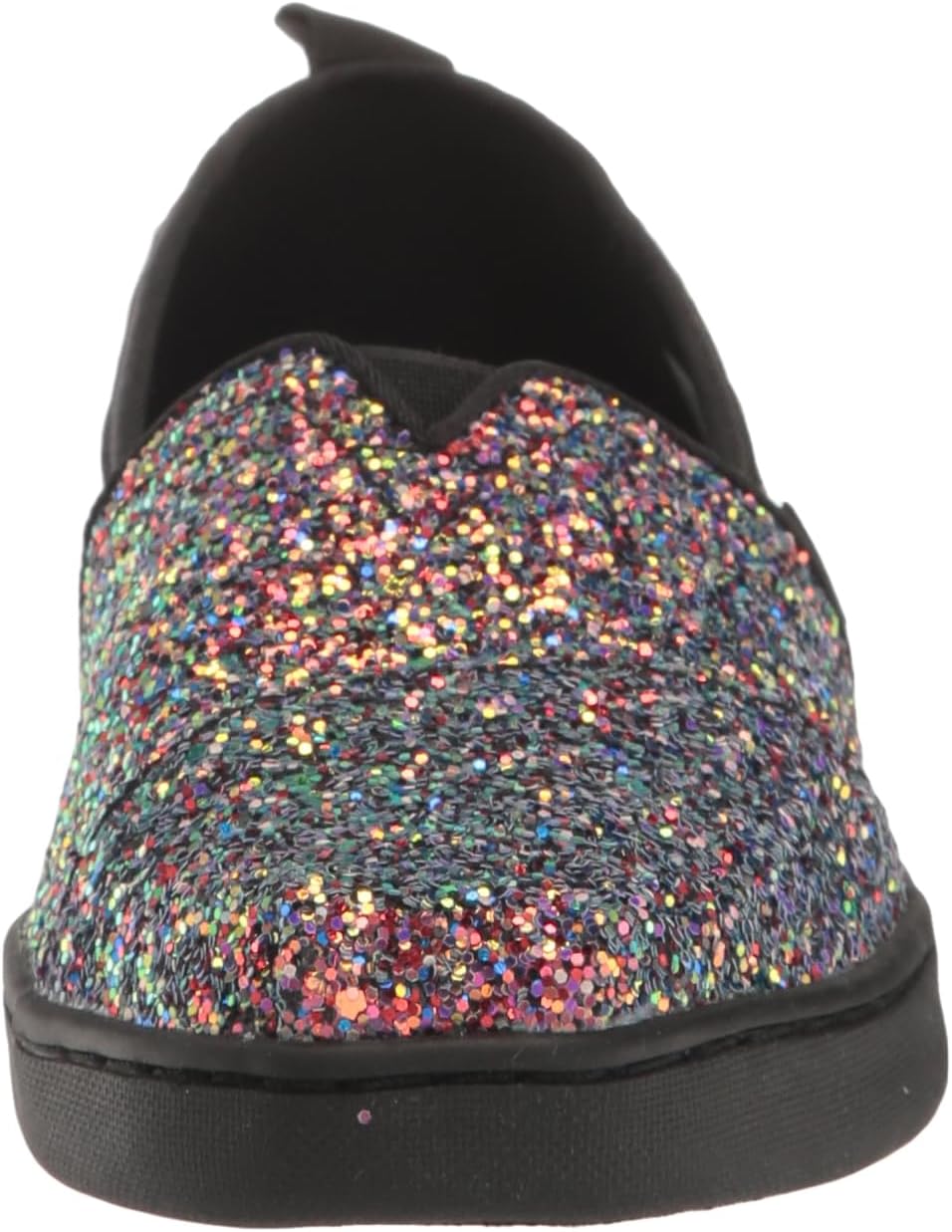 TOMS Mädchen Classic Alpargata Flacher Slipper 38 EU Schwarzer Grober Glitzer, 38 EU Schwarzer Grobe