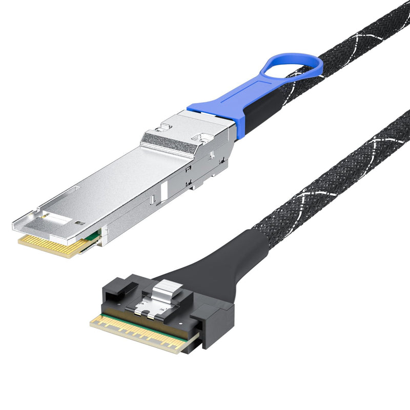 200G QSFP-DD to slimsas 8i Cable, QSFP-DD to SFF-8654, SAS4.0, 0.5-m 0.5m QSFP-DD zu SFF-8654, 0.5m