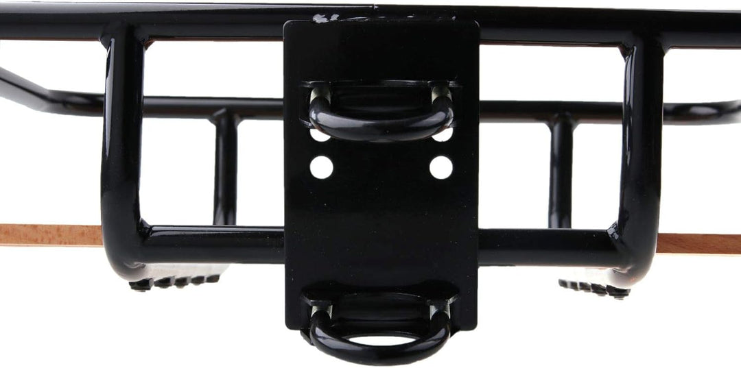 LASTPAK 009630 Gepäckträger Vorne Fahrrad Hollandrad Träger Schwarz Holz