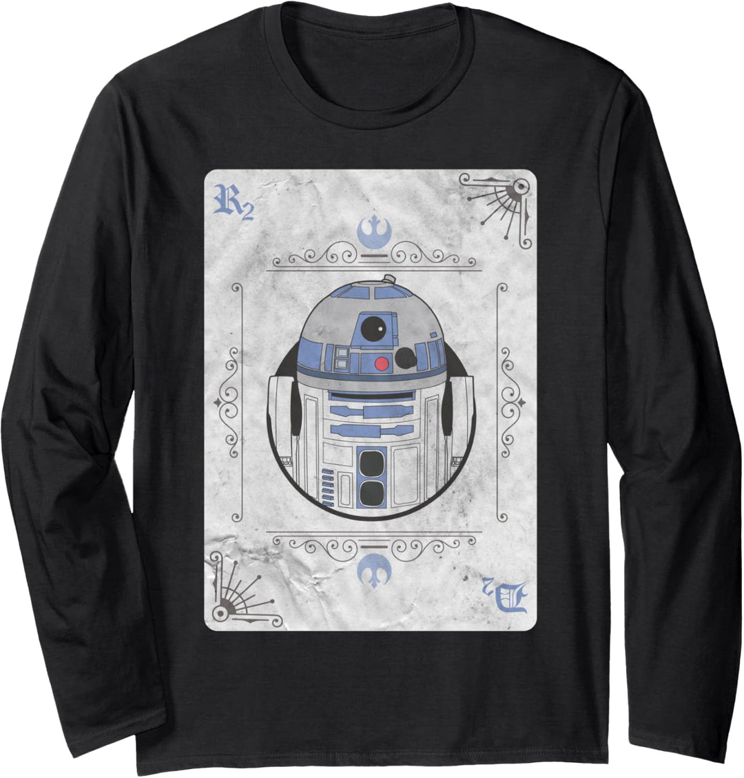 Star Wars R2-D2 Crumpled Paper Portrait Langarmshirt
