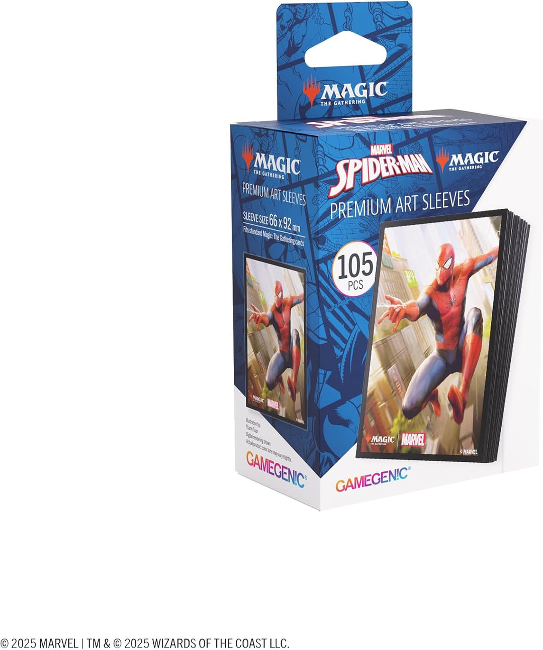 Gamegenic, Magic: The Gathering – Marvel's Spider-Man Premium Art Sleeves – Spider-Man, 105 Sleeves
