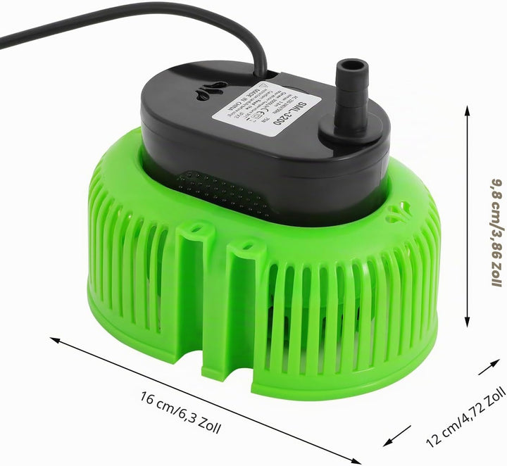 Pool Pumpe 75W Planschbecken Filterpumpe mit Wasserleitung, Anschlüsse, IPX8 Filterpumpe Pool für Te