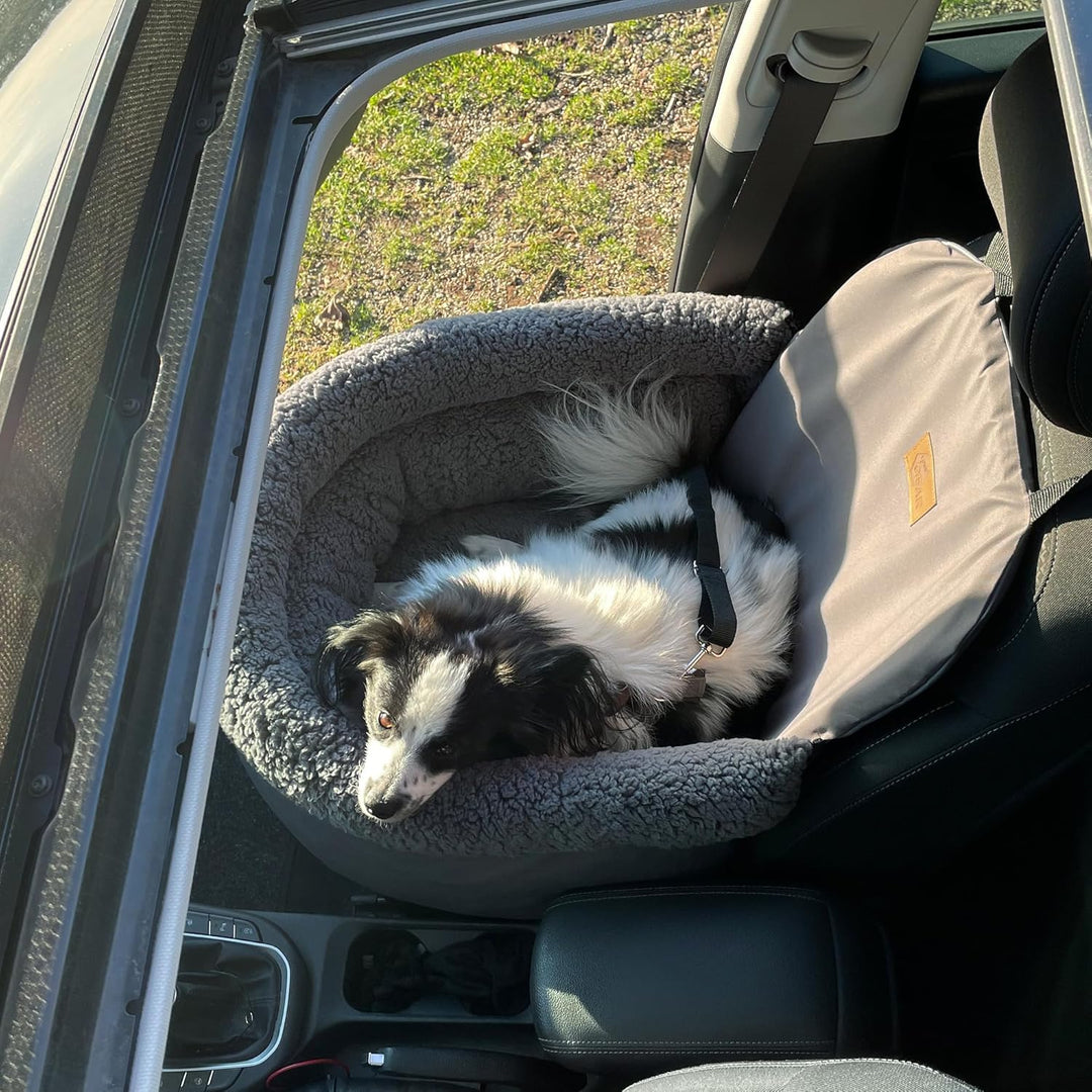 your GEAR Frontera Hundeautositz – Orthopädisches Hundebett & Hundekorb für Auto mit Sicherheitsgurt