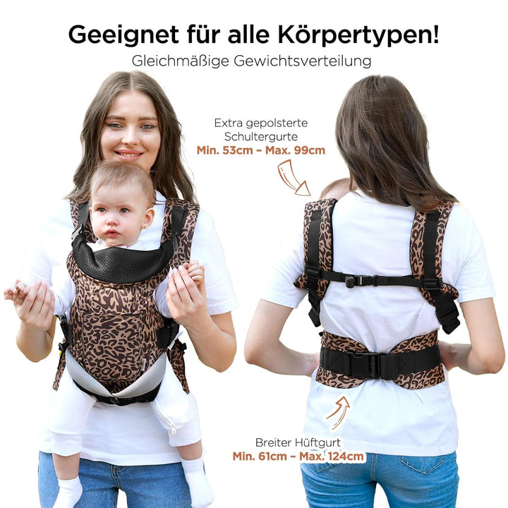 GAGAKU Babytrage für Babys Kleinkinder 4-36 Monate, Verstellbarer 4-in-1 Baby Tragen Ergonomisch Tra