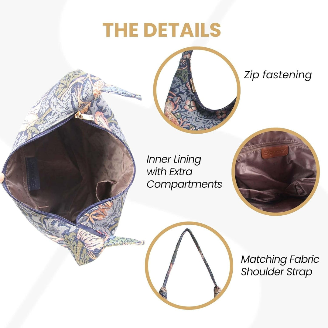 Signare Tapisserie Umhängetasche Damen, Shopper Damen Gross, Strandtasche Gross mit William Morris D