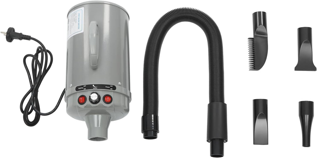 Hundefön Blower mit 4 Düsen - 2200W Profi Blower Hund, Leiser Hundepflege Trockner Gebläse für Hunde