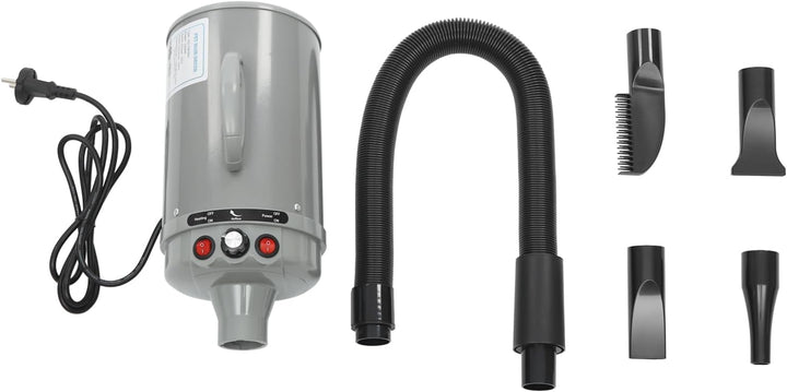 Hundefön Blower mit 4 Düsen - 2200W Profi Blower Hund, Leiser Hundepflege Trockner Gebläse für Hunde