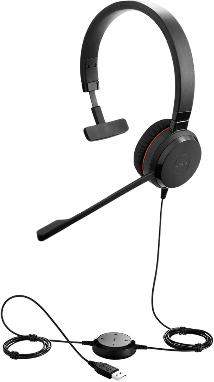Jabra Evolve 30 II, Microsoft Teams zertifiziertes Stereo-Headset mit Anrufsteuerung, Mikrofon mit G
