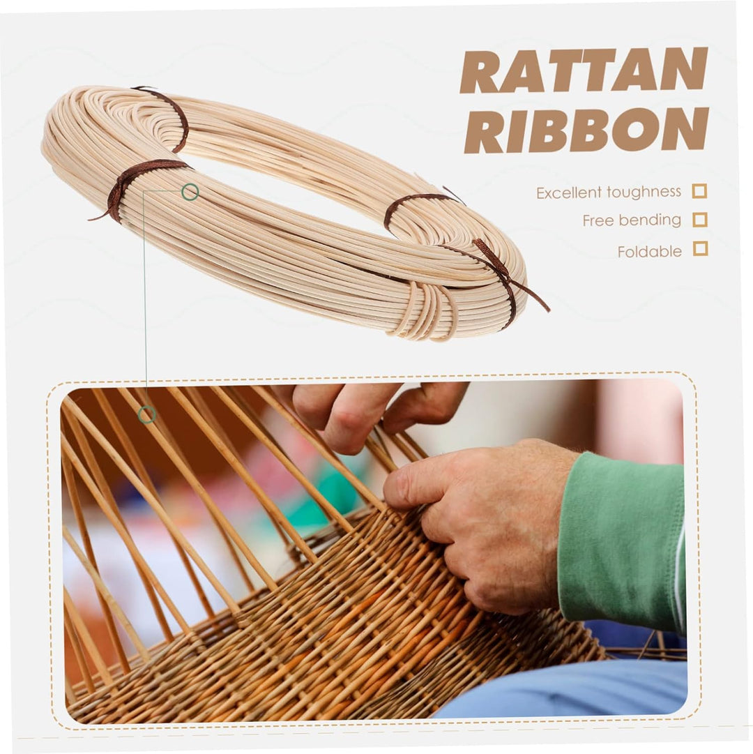 Happyyami Runder Schilfkeil 1 Rolle Geflochtenes Rattan Gurtkorb Rattan Weidengeflecht Rattanrohr Ha