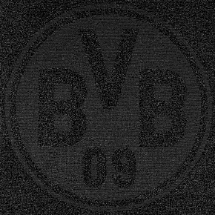 Borussia Dortmund BVB Badtuch - 180x70 cm - schwarz - 100% Baumwolle - BVB Emblem