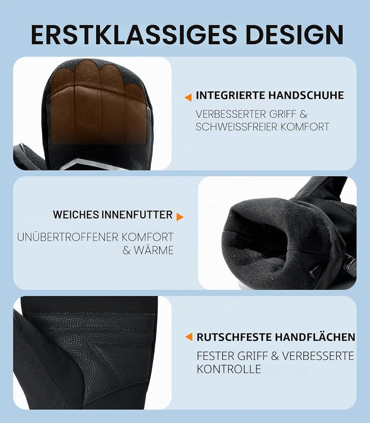 Beheizte Handschuhe, wiederaufladbare SkiHandschuhe für Damen Herren Kinder Winterskaten Camping Ski