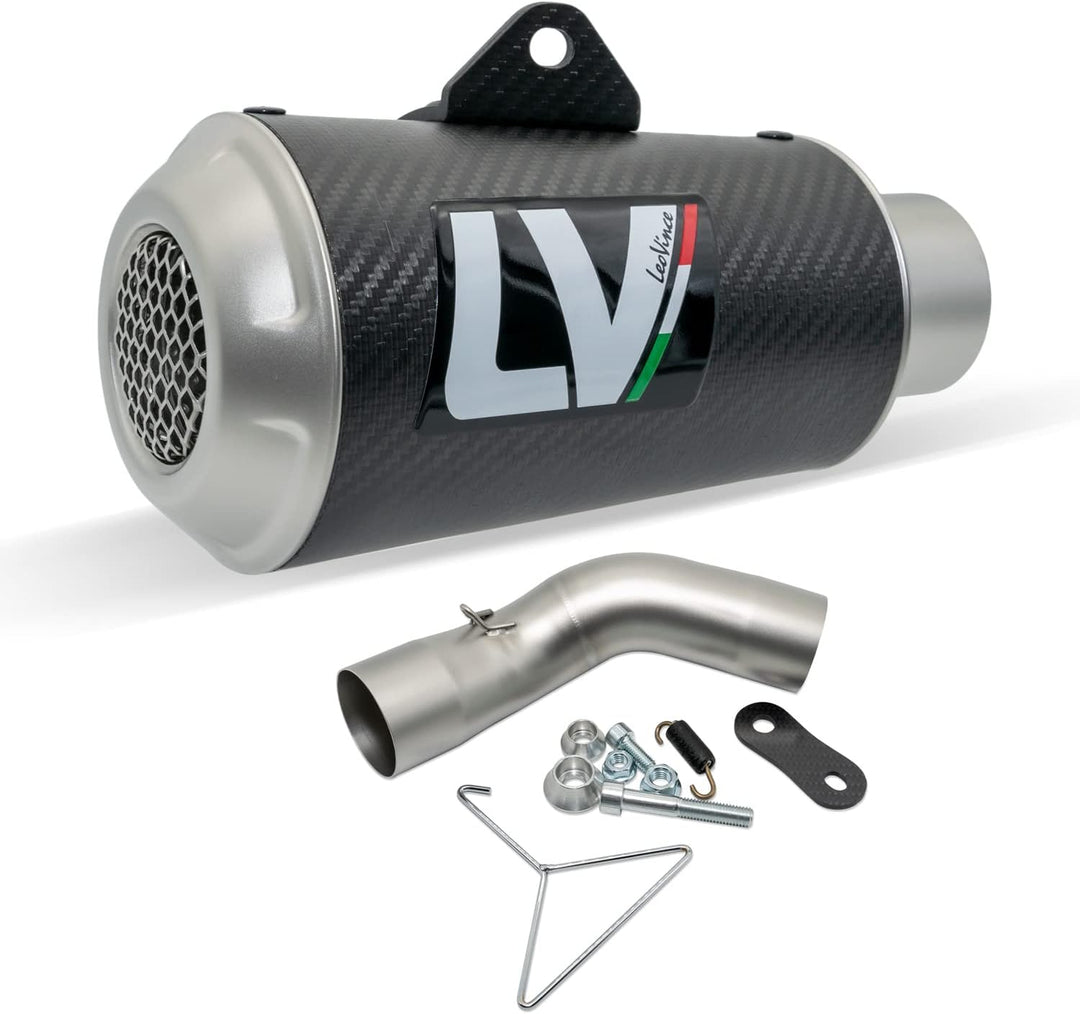Endschalldämpfer LeoVince SLIP-ON SBK LV-10, Carbon, Edelstahl Kappe, mit Zulassung für Kawasaki Z 9