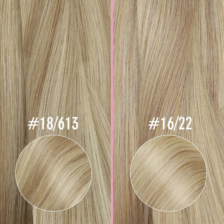 YoungSee Nanoring Extensions Echthaar Blond Nanoring Extensions Goldblond Strahnchen Mittelblond Nan