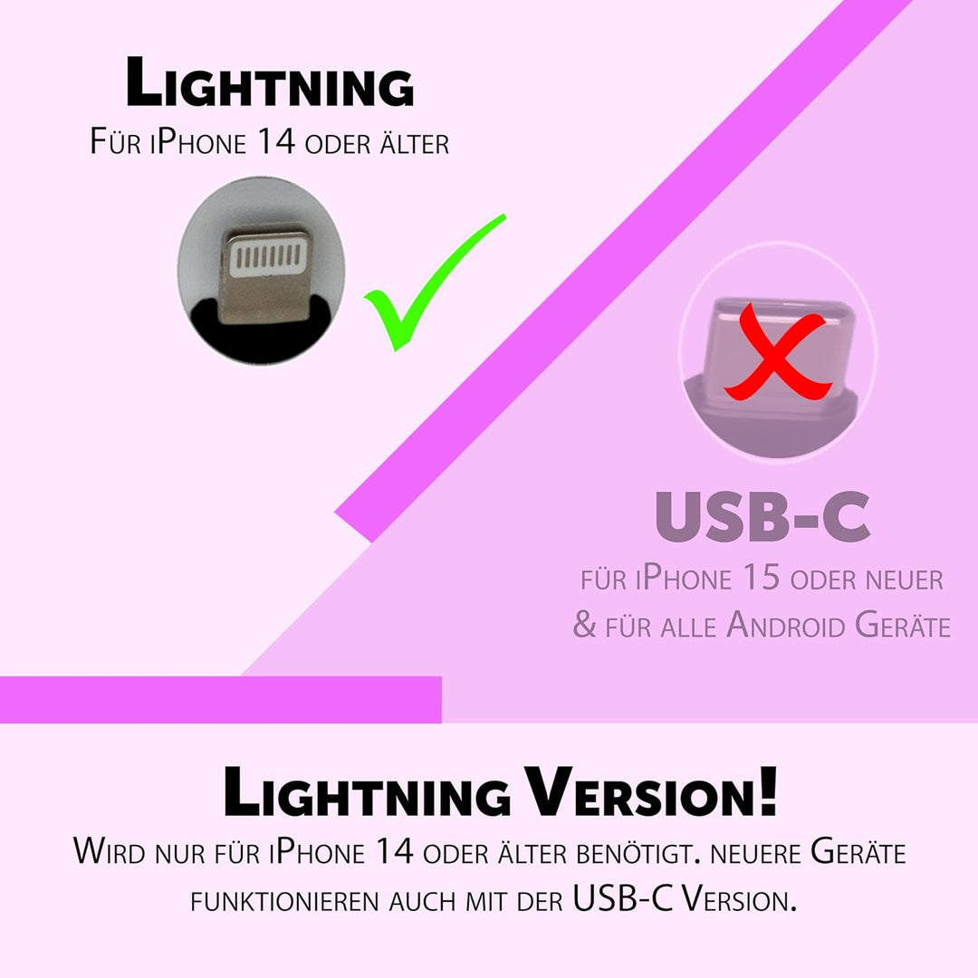 Retro Handyhörer für Apple iPhones mit Lightning (passender Adapter mit inbegriffen) in der Form ein