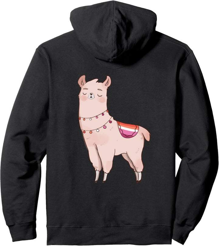Lesbian Llama Cute Animal LGBTQ Alpaka Gay Pride Flagge Pullover Hoodie