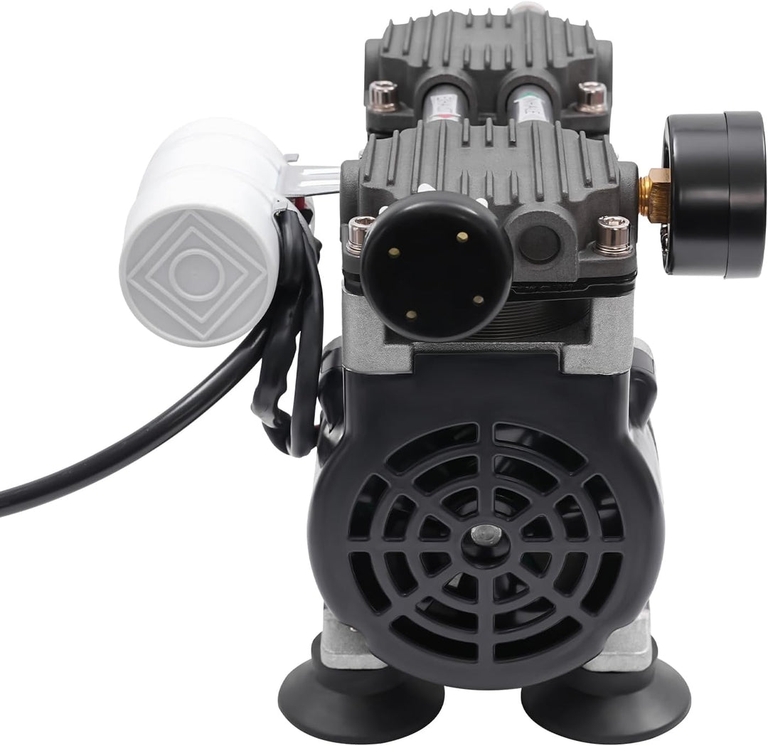 VonVVer Airbrush Kompressor - Vakuumpumpe 48dB Airbrushkompressor 2 Zylinder ölfrei Druckluft Kompre
