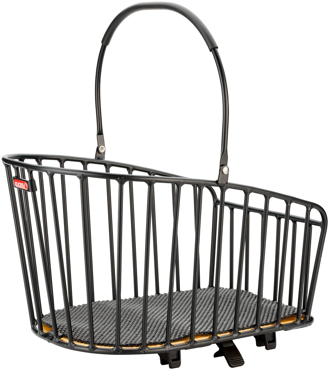 KLICKfix Unisex – Erwachsene Hinterradkorb-2128019620 Hinterradkorb, schwarz, 42x28x25cm