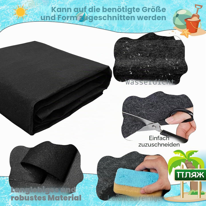 Bodenplane für Pools,Poolmatten Schutzboden, 4m Poolunterlage, Bodenschutzplane Swimmingpool,Verhind