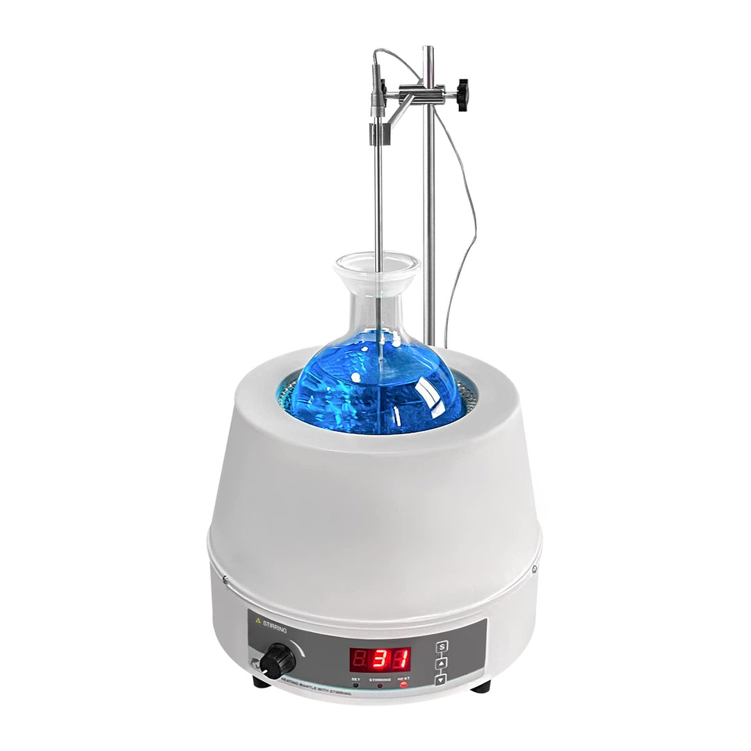 LAB FISH Magnetrührer mit Heizmantel 1000ml, 350W Labor-Thermostat mit Temperaturregelung, Digitalan