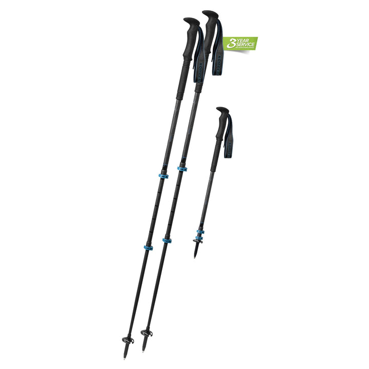 Komperdell 75041 Unisex – Erwachsene Carbon.C3 Pro Fitnessgerät, Schwarz, 105-140 cm