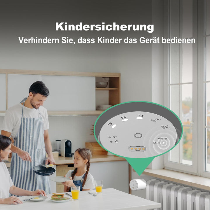 GEM Smart Heizkörperthermostat 2er-Pack, Zigbee TRV Erweiterung, Thermostatventil für Heizkörper, Tu