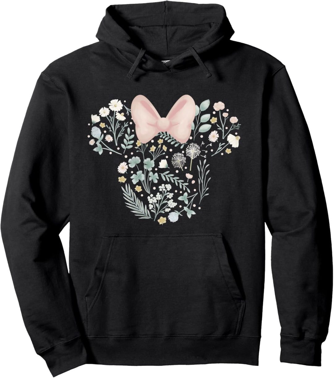 Disney Minnie Mouse Icon Spring Flowers Pullover Hoodie