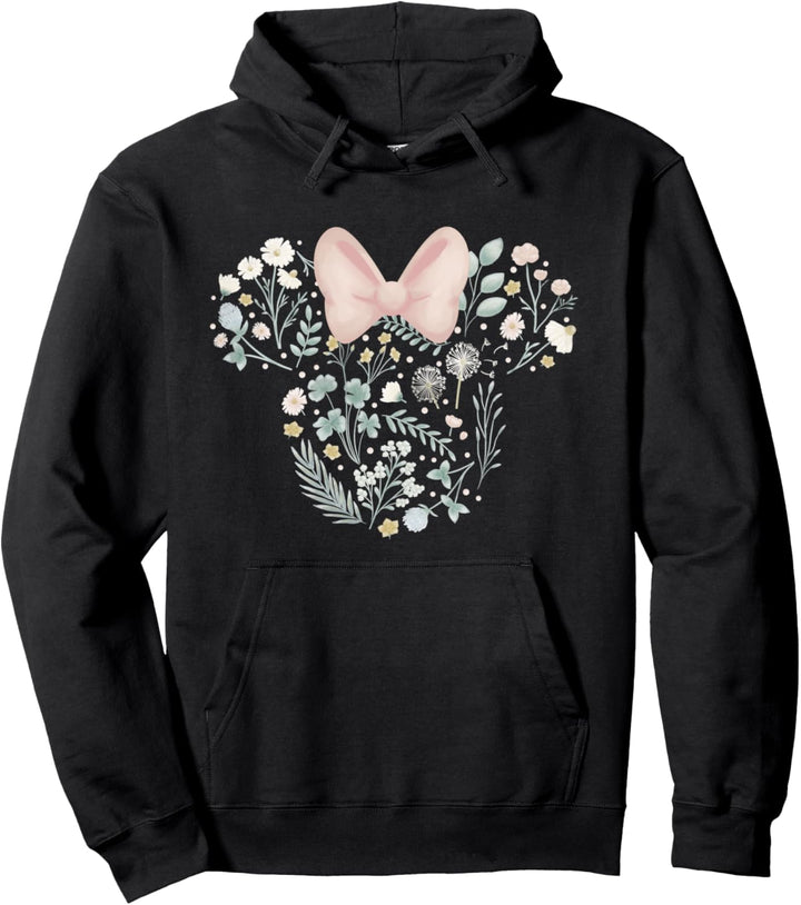 Disney Minnie Mouse Icon Spring Flowers Pullover Hoodie