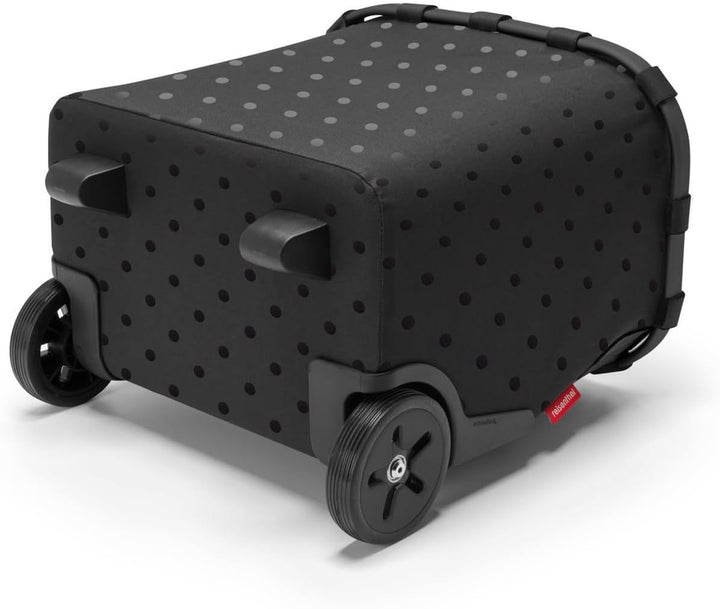 reisenthel carrycruiser Frame Glossy Black dots – Tragbarer Einkaufstrolley mit stabilem Aluminiumra