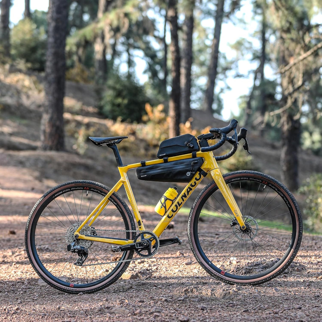 Fahrrad Oberrohrtasche Wasserdicht 1,3L Fahrrad Rahmentasche mit Magnetverschluss und Schraub- oder