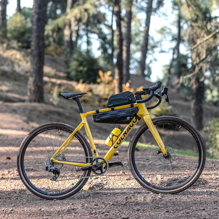 Fahrrad Oberrohrtasche Wasserdicht 1,3L Fahrrad Rahmentasche mit Magnetverschluss und Schraub- oder