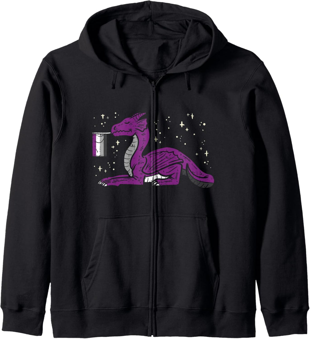 Dragon Mythical Animal LGBTQ Asexual Flag Ace Pride Ally Kapuzenjacke