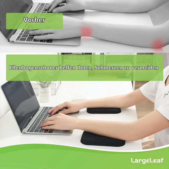 Ergonomische Handgelenk- und Ellenbogenauflage für den Schreibtisch mit Memory-Schaum und rutschfest