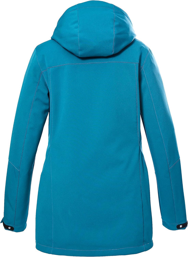 Killtec Damen Kow 8 Wmn Sftshll Jckt Softshelljacke/Outdoorjacke mit abzippbarer Kapuze, 38 dunkel a
