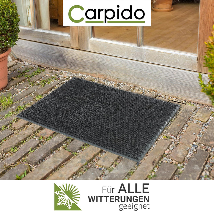 Wetterfeste Gummifussmatte Garten flexibel - Grau 40 x 60 cm (Rechteckig) 40 x 60 cm (Rechteckig) Gr