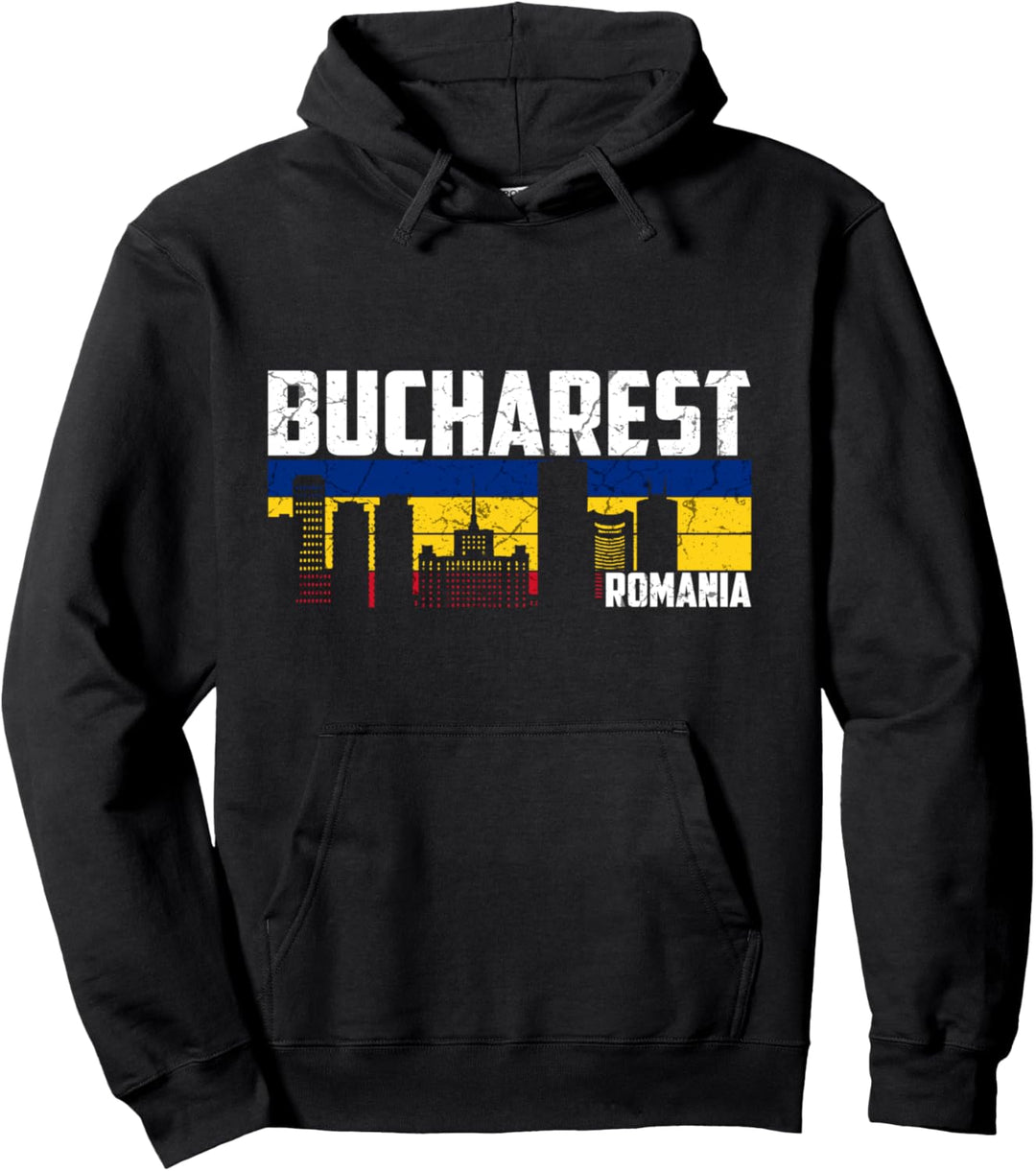 Mein Bukarest Skyline Rumänien Heimat Stadt Souvenir Pullover Hoodie