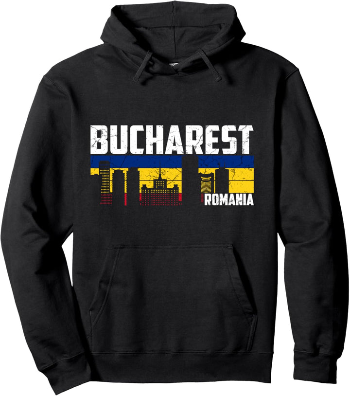 Mein Bukarest Skyline Rumänien Heimat Stadt Souvenir Pullover Hoodie