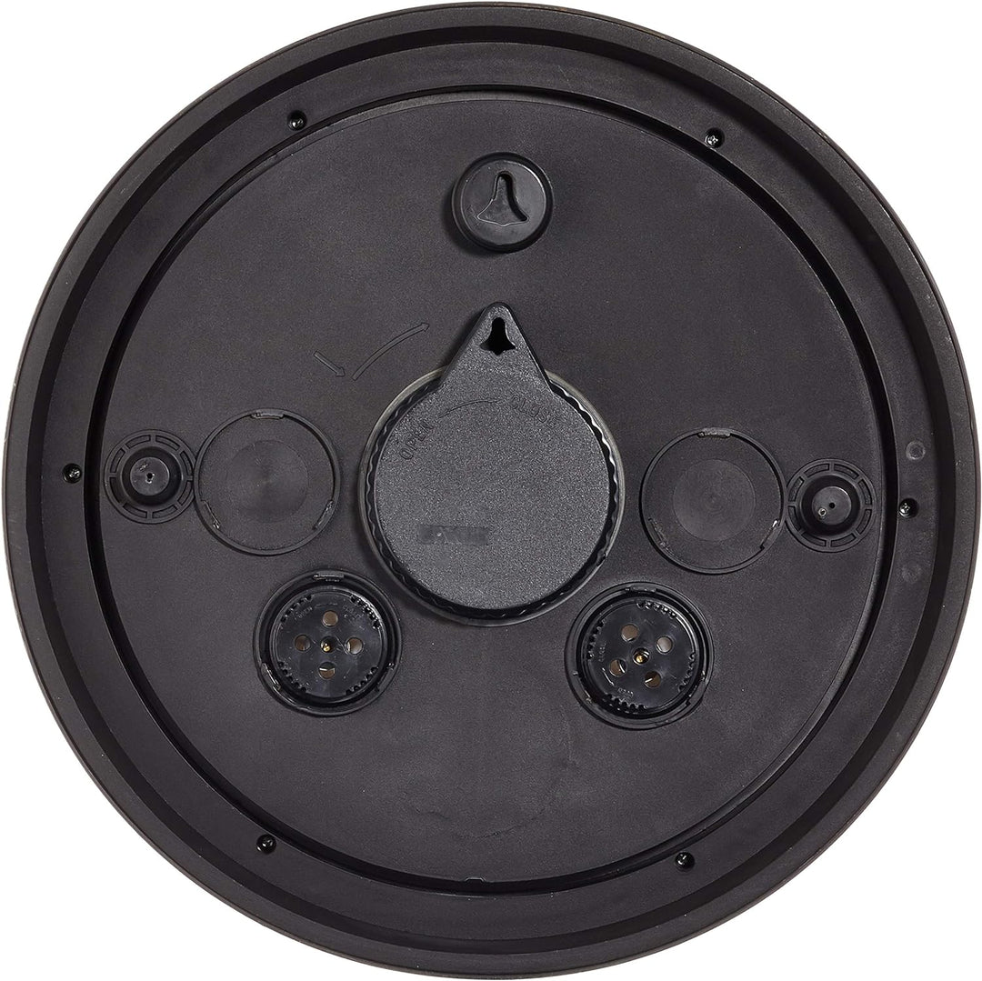 Esschert Design Wanduhr, Gartenuhr aus Kunststoff, rund, ca. 38 cm x 6,1 cm x 38 cm L, L