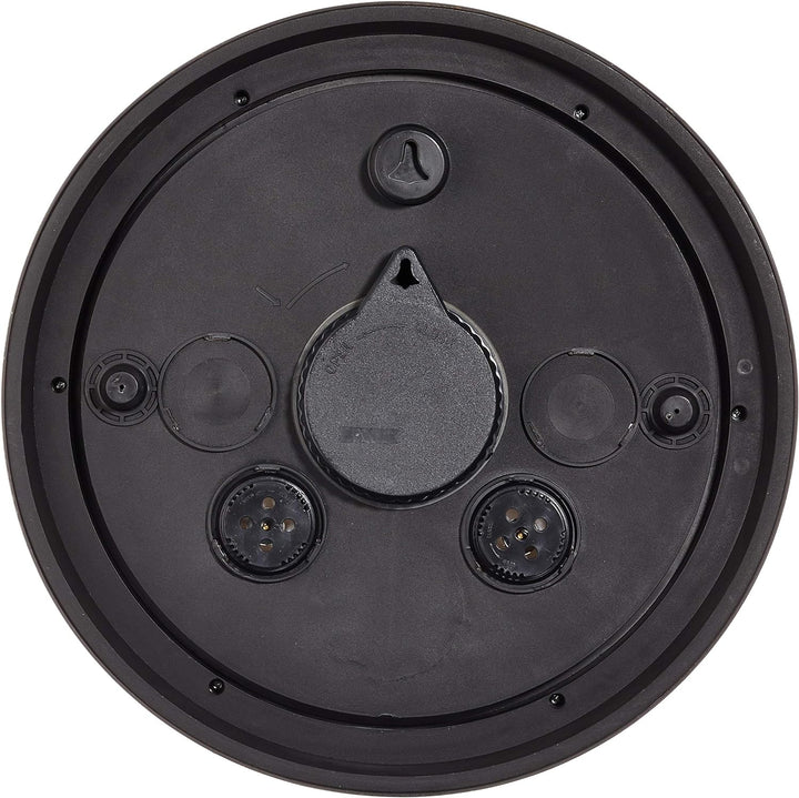 Esschert Design Wanduhr, Gartenuhr aus Kunststoff, rund, ca. 38 cm x 6,1 cm x 38 cm L, L